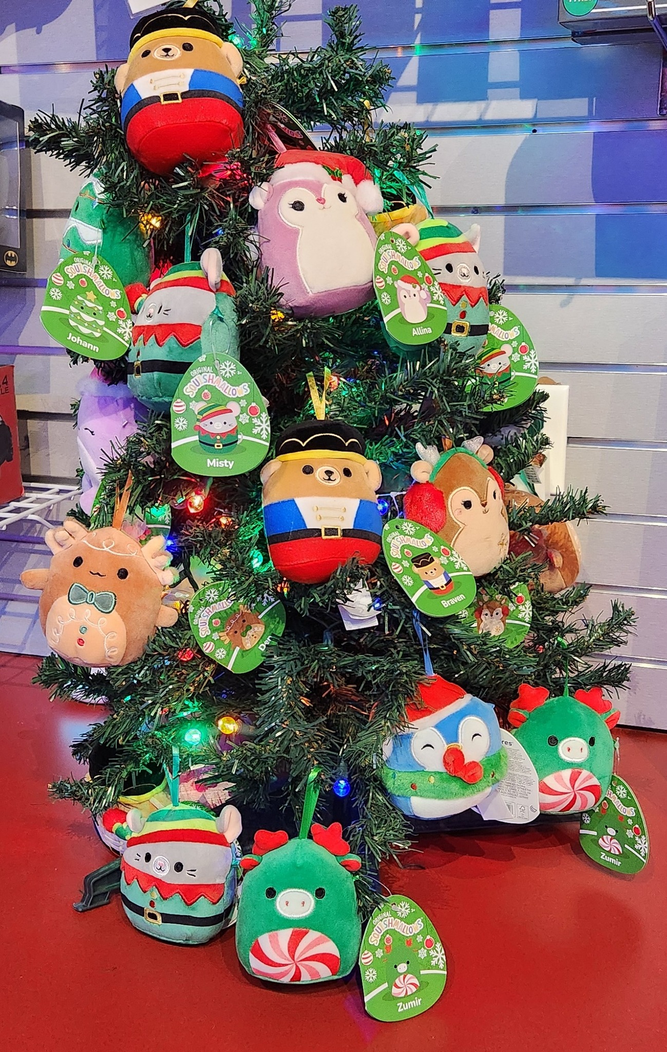 xmas squishmallow tree